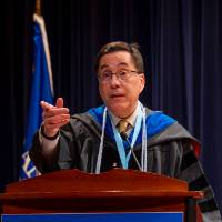 Ed Aboufadel speaking to audience